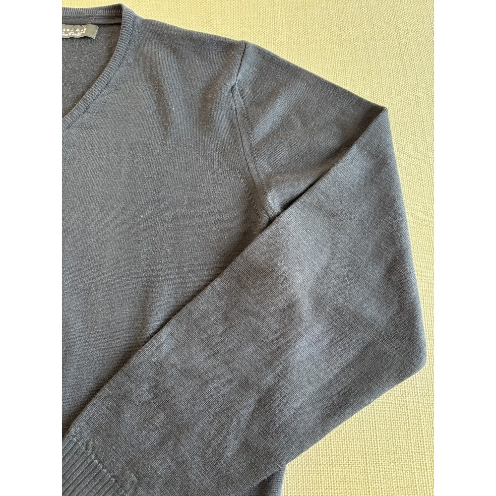 Zara Man Men's Black V Neck Sweater Pullover Size L - Picture 5 of 8